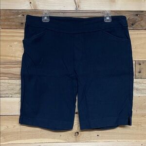 Time and Tru size Large (12-14) Dark Blue Lightweight Bermuda Shorts